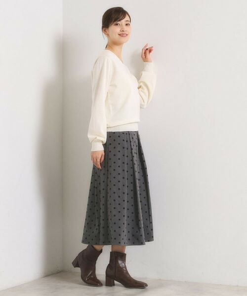 ITS'DEMO / イッツデモ スカート | 【手洗い可】フロッキードットスカート | 詳細6
