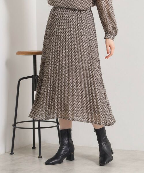 ITS'DEMO / イッツデモ スカート | 【手洗い可／セットアップ可】チェックプリーツスカート | 詳細2