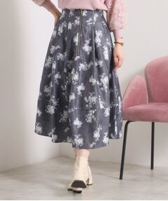 ITS'DEMO / イッツデモ スカート | 【手洗い可／ウエストゴム】フロントジップデニム風スカート