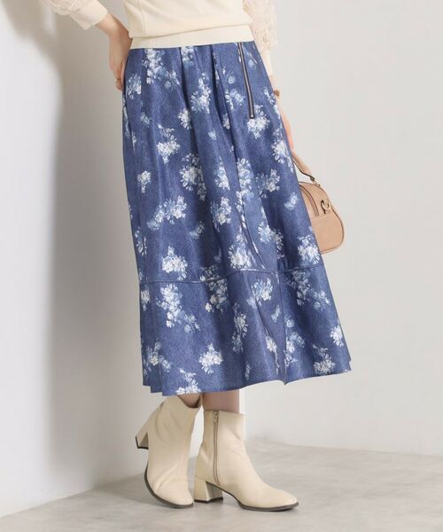 ITS'DEMO / イッツデモ スカート | 【手洗い可／ウエストゴム】フロントジップデニム風スカート | 詳細11