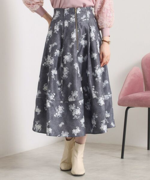 ITS'DEMO / イッツデモ スカート | 【手洗い可／ウエストゴム】フロントジップデニム風スカート | 詳細15