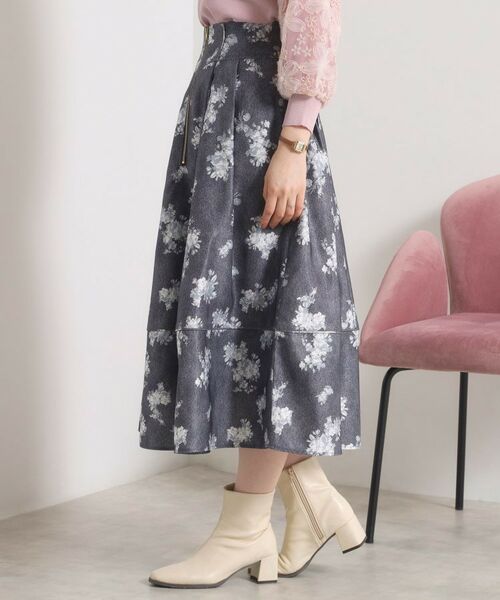 ITS'DEMO / イッツデモ スカート | 【手洗い可／ウエストゴム】フロントジップデニム風スカート | 詳細16