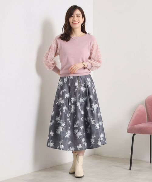 ITS'DEMO / イッツデモ スカート | 【手洗い可／ウエストゴム】フロントジップデニム風スカート | 詳細8