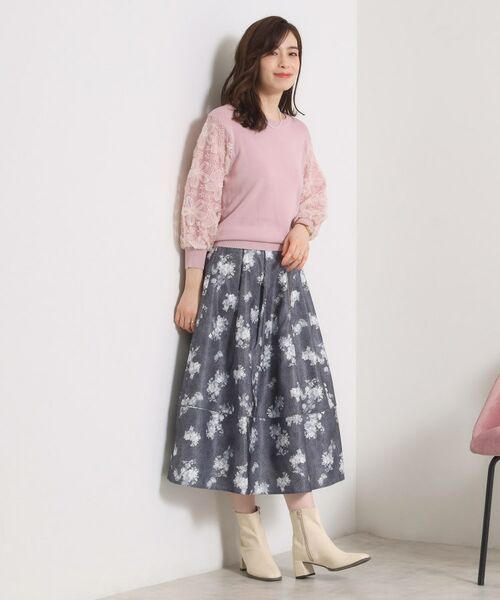 ITS'DEMO / イッツデモ スカート | 【手洗い可／ウエストゴム】フロントジップデニム風スカート | 詳細9