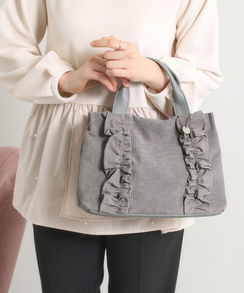 ITS'DEMO / イッツデモ トートバッグ | アソートフリルミニトート(グレー(012))
