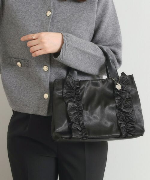 ITS'DEMO / イッツデモ トートバッグ | アソートフリルミニトート(ブラック(019))