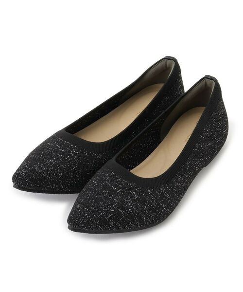 ITS'DEMO / イッツデモ パンプス | ポインテッドニットパンプス(ブラック(419))