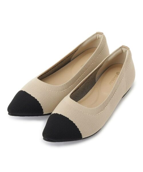 ITS'DEMO / イッツデモ パンプス | ポインテッドニットパンプス(ベージュ(052))