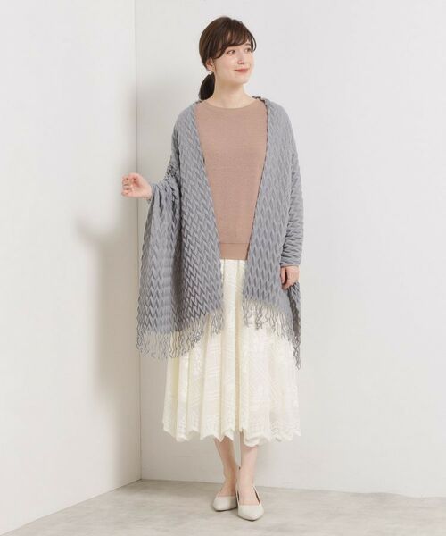 ITS'DEMO / イッツデモ マフラー・ショール・スヌード・ストール | 【手洗い可】ダイヤプリーツ無地ストール | 詳細6