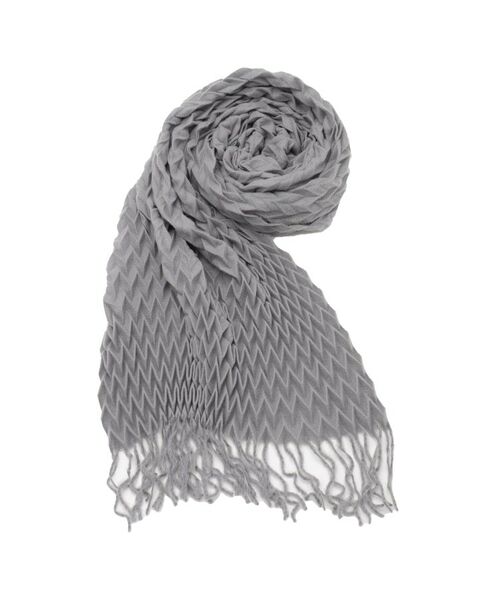 ITS'DEMO/イッツデモ 【手洗い可】ダイヤプリーツ無地ストール グレー(012) 00(フリーサイズ) ITS'DEMO/イッツデモ 【手洗い可】ダイヤプリーツ無地ストール グレー(012) 00(フリーサイズ)