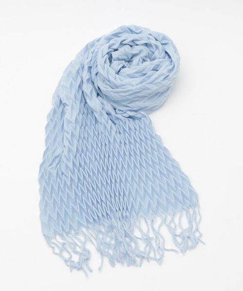 ITS'DEMO/イッツデモ 【手洗い可】ダイヤプリーツ無地ストール サックスブルー(090) 00(フリーサイズ) ITS'DEMO/イッツデモ 【手洗い可】ダイヤプリーツ無地ストール サックスブルー(090) 00(フリーサイズ)