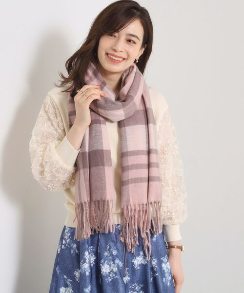 ITS'DEMO / イッツデモ マフラー・ショール・スヌード・ストール | 【洗濯可】クリーミータッチ60幅チェックストール | 詳細7