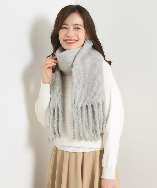 ITS'DEMO / イッツデモ マフラー・ショール・スヌード・ストール | 【手洗い可】リブラッセル無地ストール | 詳細7