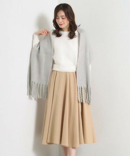 ITS'DEMO / イッツデモ マフラー・ショール・スヌード・ストール | 【手洗い可】リブラッセル無地ストール | 詳細8