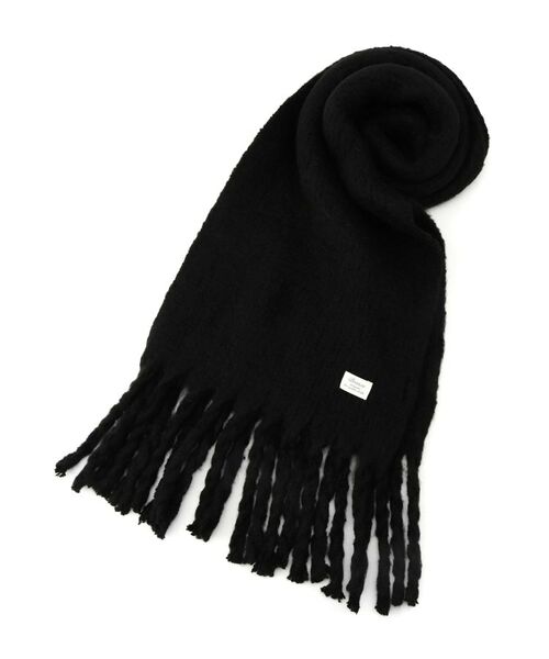 ITS'DEMO/イッツデモ 【手洗い可】リブラッセル無地ストール ブラック(019) 00(フリーサイズ) ITS'DEMO/イッツデモ 【手洗い可】リブラッセル無地ストール ブラック(019) 00(フリーサイズ)