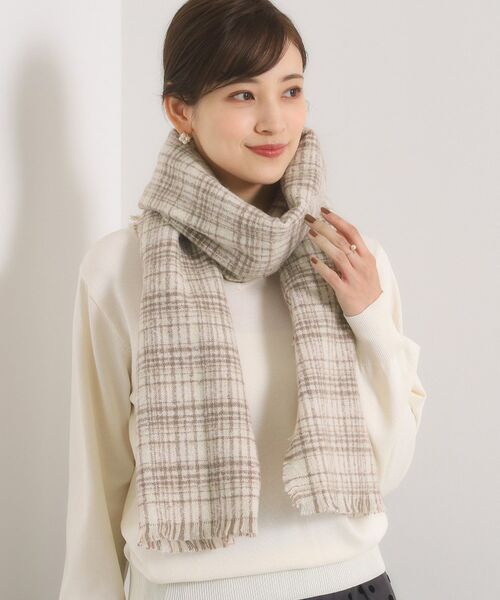 ITS'DEMO / イッツデモ マフラー・ショール・スヌード・ストール | 【手洗い可】ラメツイード風チェックストール | 詳細5