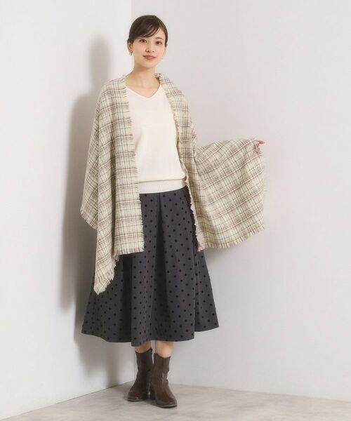 ITS'DEMO / イッツデモ マフラー・ショール・スヌード・ストール | 【手洗い可】ラメツイード風チェックストール | 詳細6