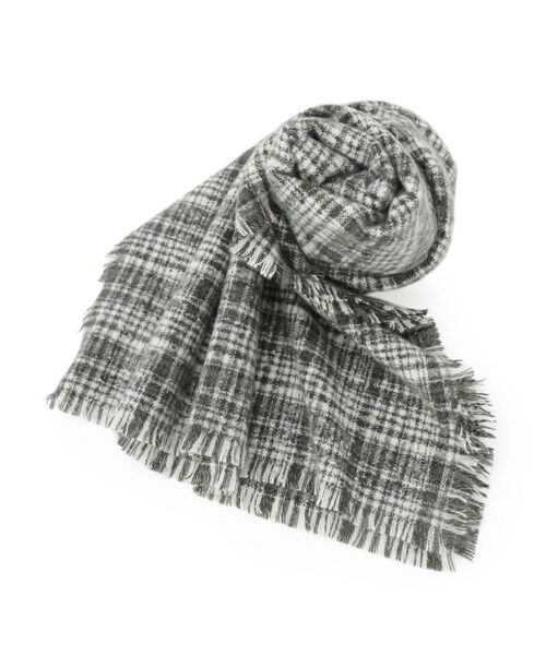 ITS'DEMO/イッツデモ 【手洗い可】ラメツイード風チェックストール ブラック(219) 00(フリーサイズ) ITS'DEMO/イッツデモ 【手洗い可】ラメツイード風チェックストール ブラック(219) 00(フリーサイズ)