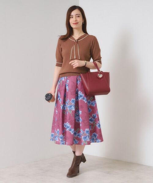 ITS'DEMO / イッツデモ ニット・セーター | 【手洗い可】配色ボウタイニット | 詳細12