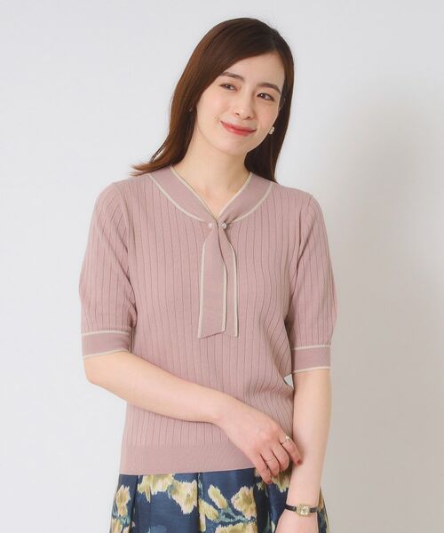 ITS'DEMO / イッツデモ ニット・セーター | 【手洗い可】配色ボウタイニット | 詳細19