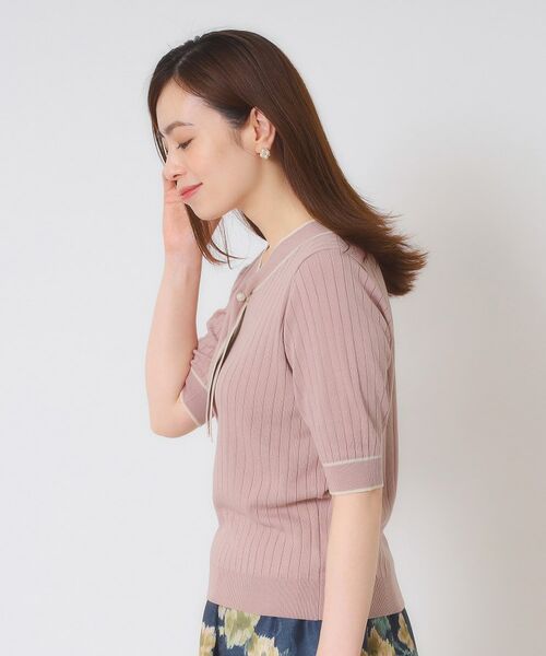 ITS'DEMO / イッツデモ ニット・セーター | 【手洗い可】配色ボウタイニット | 詳細20