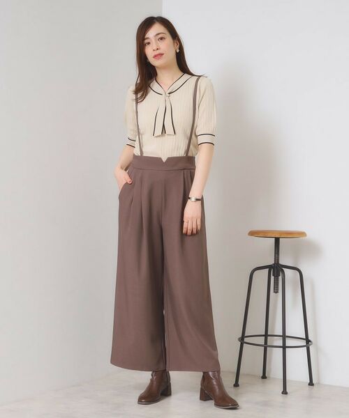 ITS'DEMO / イッツデモ ニット・セーター | 【手洗い可】配色ボウタイニット | 詳細4