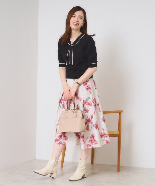 ITS'DEMO / イッツデモ ニット・セーター | 【手洗い可】配色ボウタイニット | 詳細8