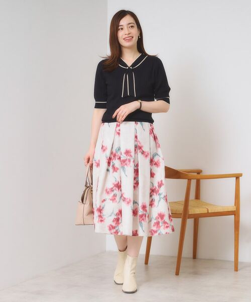 ITS'DEMO / イッツデモ ニット・セーター | 【手洗い可】配色ボウタイニット | 詳細9