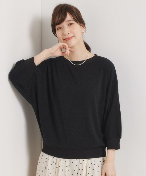 ITS'DEMO / イッツデモ カットソー | 【手洗い可】ラメポンチドルマントップス | 詳細5