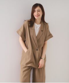 ITS'DEMO / イッツデモ テーラードジャケット | 【手洗い可／セットアップ可】5分袖ジャケット