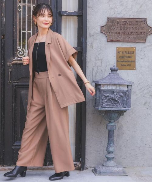 ITS'DEMO / イッツデモ テーラードジャケット | 【手洗い可／セットアップ可】5分袖ジャケット | 詳細1