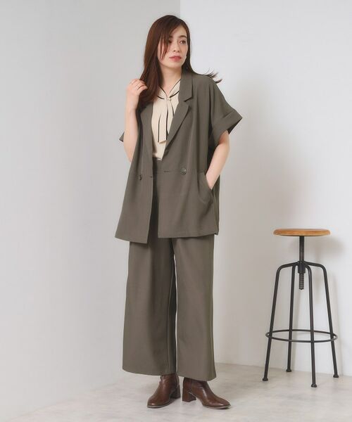 ITS'DEMO / イッツデモ テーラードジャケット | 【手洗い可／セットアップ可】5分袖ジャケット | 詳細11