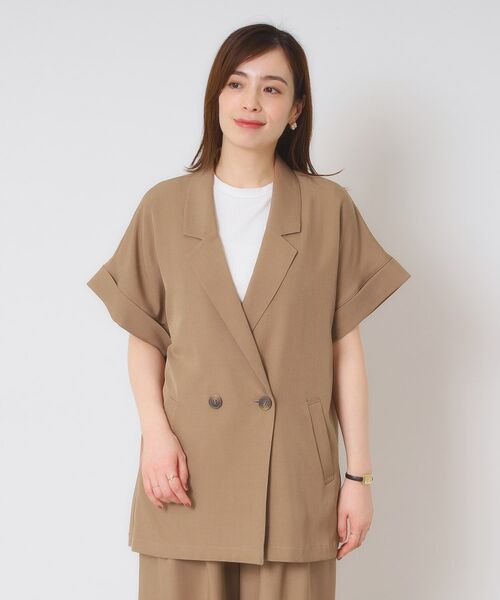 ITS'DEMO / イッツデモ テーラードジャケット | 【手洗い可／セットアップ可】5分袖ジャケット | 詳細13