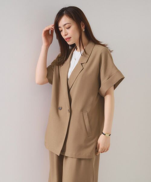 ITS'DEMO / イッツデモ テーラードジャケット | 【手洗い可／セットアップ可】5分袖ジャケット | 詳細5