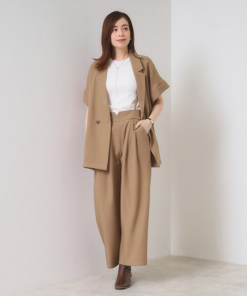 ITS'DEMO / イッツデモ テーラードジャケット | 【手洗い可／セットアップ可】5分袖ジャケット | 詳細6