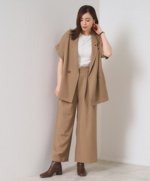 ITS'DEMO / イッツデモ テーラードジャケット | 【手洗い可／セットアップ可】5分袖ジャケット | 詳細7