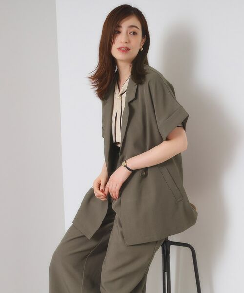 ITS'DEMO / イッツデモ テーラードジャケット | 【手洗い可／セットアップ可】5分袖ジャケット | 詳細9