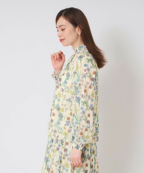 ITS'DEMO / イッツデモ シャツ・ブラウス | 【手洗い可／セットアップ可】ラメストライプ花柄ブラウス | 詳細16