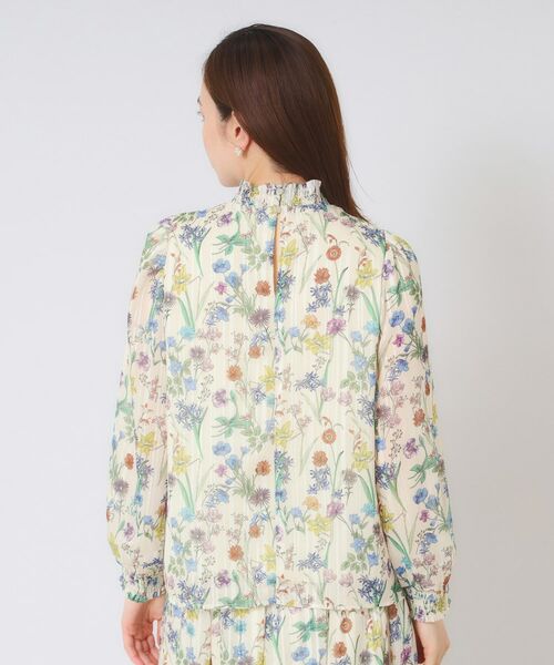 ITS'DEMO / イッツデモ シャツ・ブラウス | 【手洗い可／セットアップ可】ラメストライプ花柄ブラウス | 詳細17