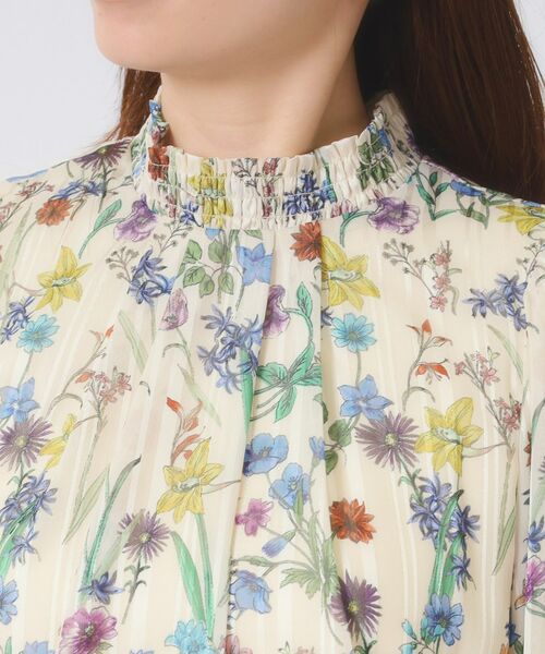 ITS'DEMO / イッツデモ シャツ・ブラウス | 【手洗い可／セットアップ可】ラメストライプ花柄ブラウス | 詳細18