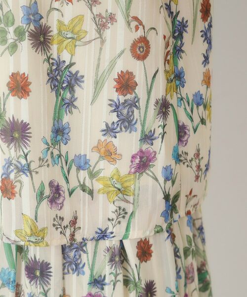 ITS'DEMO / イッツデモ シャツ・ブラウス | 【手洗い可／セットアップ可】ラメストライプ花柄ブラウス | 詳細21