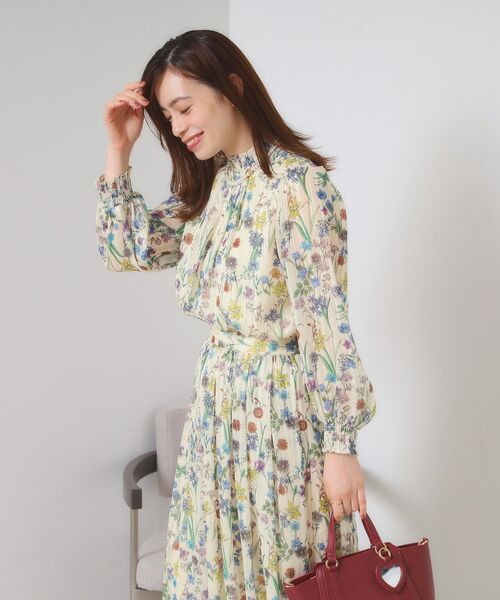 ITS'DEMO / イッツデモ シャツ・ブラウス | 【手洗い可／セットアップ可】ラメストライプ花柄ブラウス | 詳細3