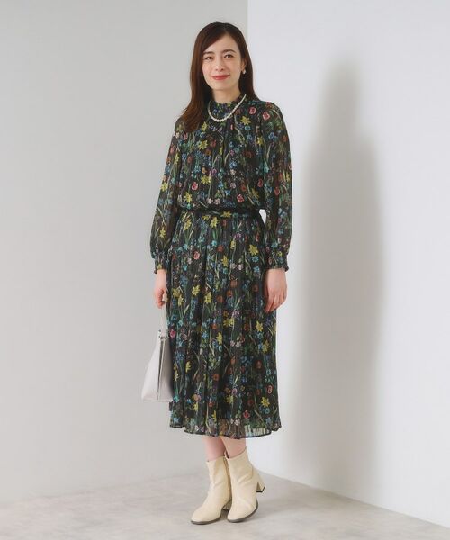 ITS'DEMO / イッツデモ シャツ・ブラウス | 【手洗い可／セットアップ可】ラメストライプ花柄ブラウス | 詳細8