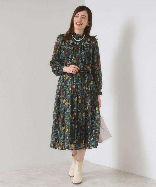 ITS'DEMO / イッツデモ シャツ・ブラウス | 【手洗い可／セットアップ可】ラメストライプ花柄ブラウス | 詳細9