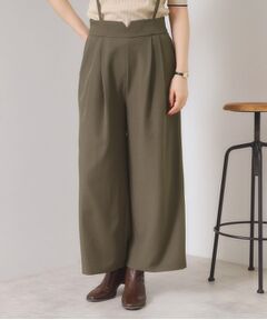 ITS'DEMO / イッツデモ パンツ | 【手洗い可／セットアップ可】サス付きワイドパンツ