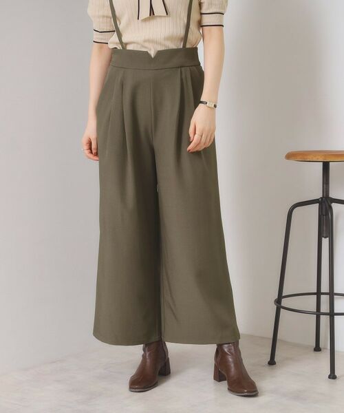 ITS'DEMO / イッツデモ パンツ | 【手洗い可／セットアップ可】サス付きワイドパンツ | 詳細10