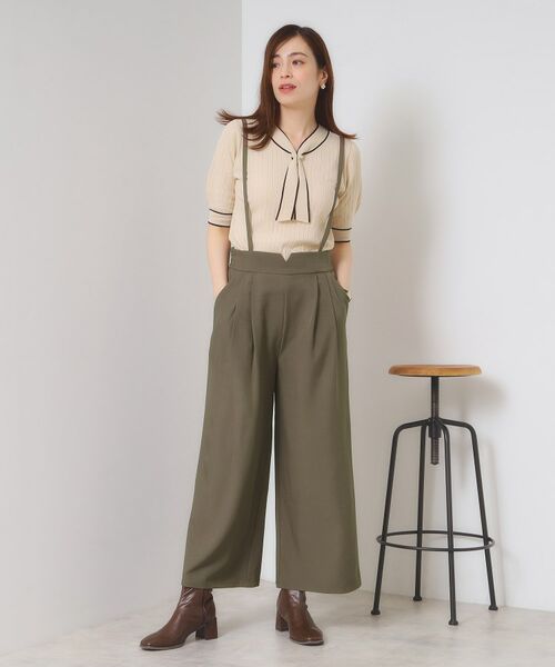 ITS'DEMO / イッツデモ パンツ | 【手洗い可／セットアップ可】サス付きワイドパンツ | 詳細11