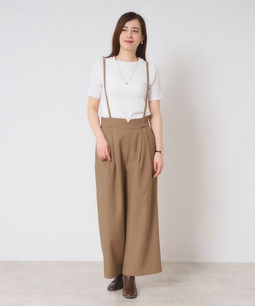 ITS'DEMO / イッツデモ パンツ | 【手洗い可／セットアップ可】サス付きワイドパンツ | 詳細14