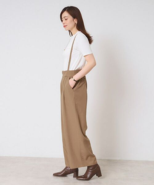 ITS'DEMO / イッツデモ パンツ | 【手洗い可／セットアップ可】サス付きワイドパンツ | 詳細15