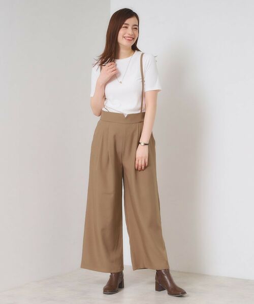 ITS'DEMO / イッツデモ パンツ | 【手洗い可／セットアップ可】サス付きワイドパンツ | 詳細7